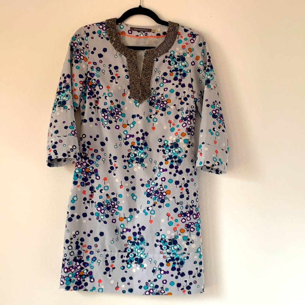 Boden silk cotton tunic dress